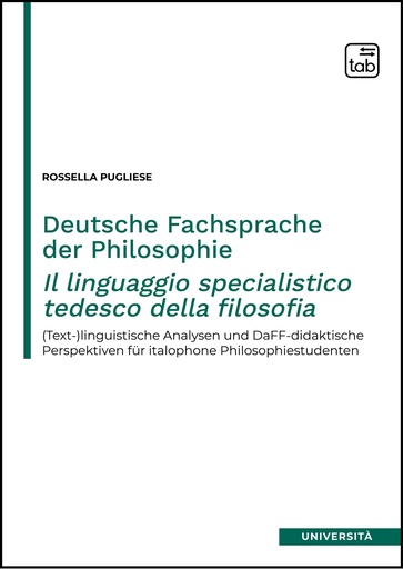 Deutsche Fachsprache der Philosophie | Il linguaggio specialistico tedesco della filosofia